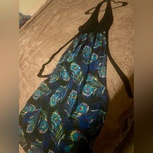 NWOT Peacock Feather Print Dress